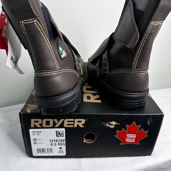 Royer - Composite Toe Work Boots with Met Guard FR Composite Toe - Brown Leather - Picture 3 of 14